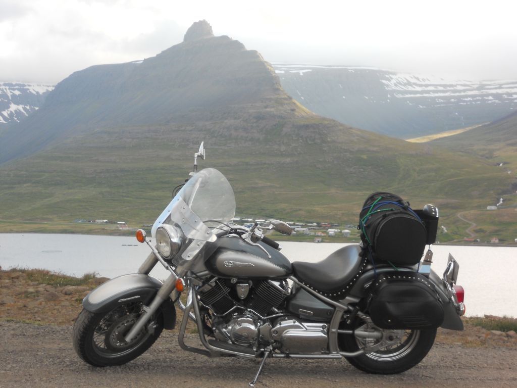 Brynja_My old bike and landscape, West of Iceland