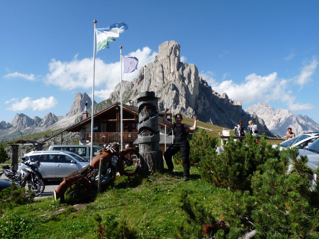 On top of Passo di Giau in the Dolomites of Northern Italy
