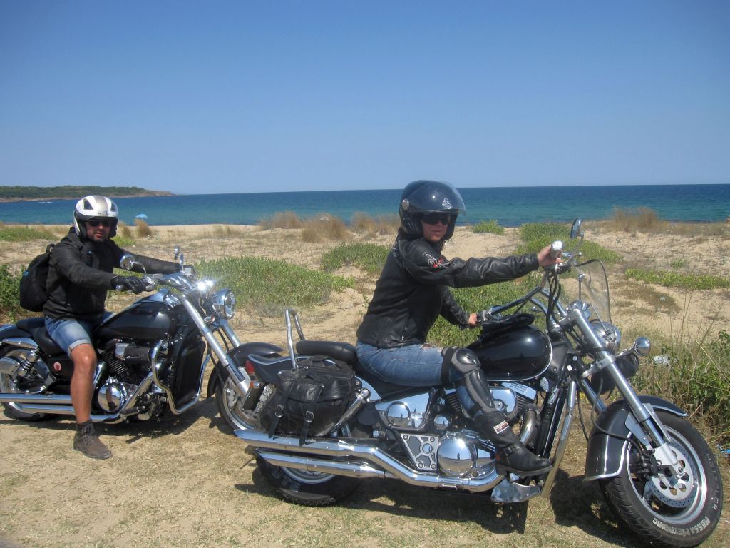 Violeta on the Black Sea Coast with her first bike