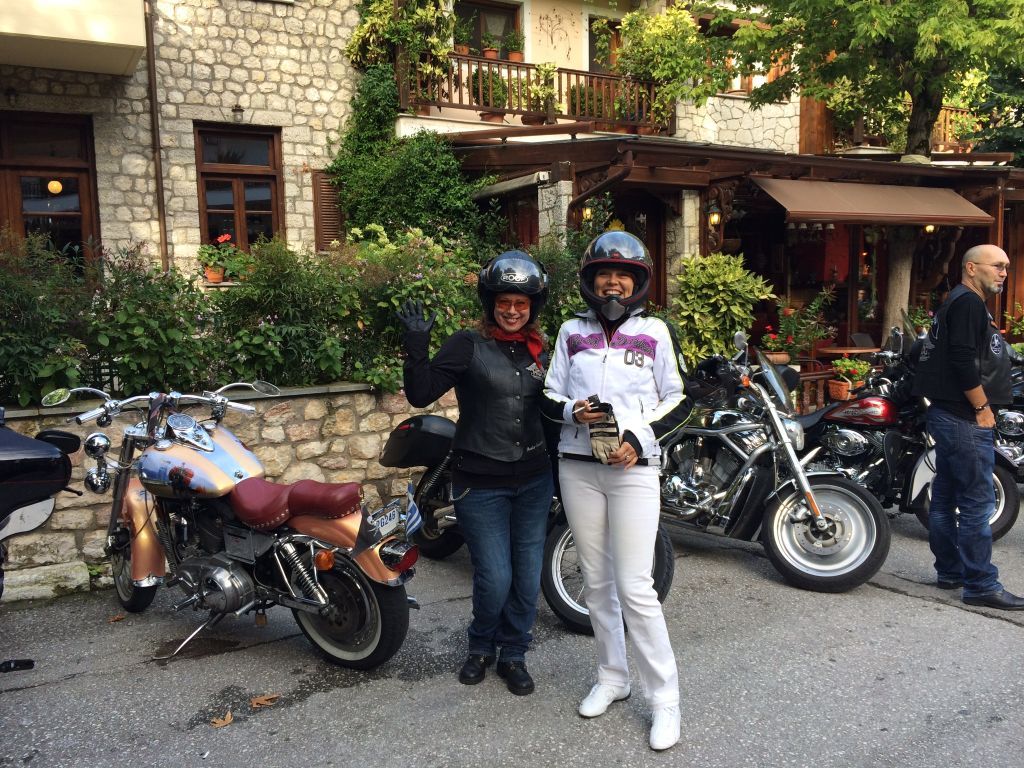 Violeta_With biker friends in Greece